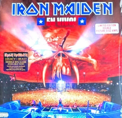 IRON MAIDEN  EN VIVO - PICTURE DISC VINYL 2-LP SET " NEW, SEALED " - Image 1 of 2