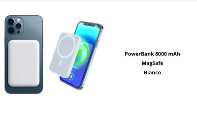 powerbank MagSafe apple 8000 mAh bianco per iPhone - Immagine 1 di 4