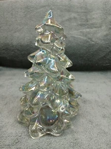 Mosser Christmas Tree Crystal Carnival Glass 8 Inch - Picture 1 of 9