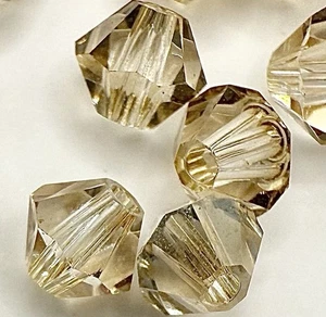 25 x Genuine Swarovski Crystal Bicone Beads Light Colorado Topaz (light brown) - Picture 1 of 2