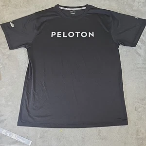 Peloton Shirt Mens Large Black Century Short Sleeve Cycling Athletic - Picture 1 of 9