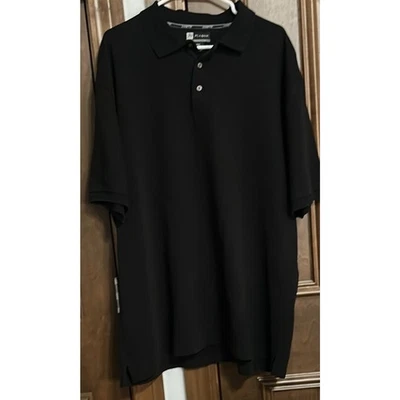 Jos A Bank Polo Shirt Men's Large Black Leadbetter Golf Short Sleeve - Image 1 of 4