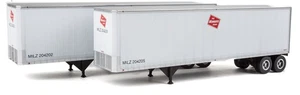 Walthers HO Scale 40' Trailmobile Trailer 2-Pack Milwaukee Road (White/Red Logo) - Picture 1 of 1