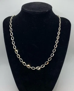 Gorgeous MILOR Sterling Silver 925 Squared Edge Oval Link  23” Necklace - Picture 1 of 5