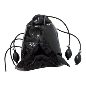 Máscara con capucha de látex cara completa látex inflable capucha bola látex máscara inflable - Imagen 1 de 6