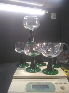 6 copas de vino, tallos de colmena de abeja vintage Roemer Luminarc estampados Francia - Imagen 1 de 11