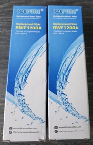 2 Pack ICE PURE Refrigerator Water Filter RWF1200A Replacement NEW Sealed - Picture 1 of 5