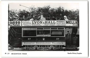 c1950s Repro RPPC BRIGHTON TRAM Lyon & Hall England Photo Vintage Postcard - Bild 1 von 2