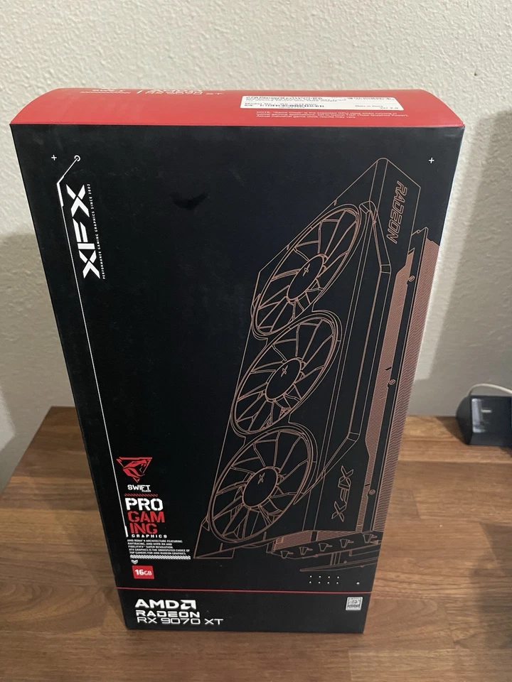 XFX Swift AMD Radeon RX 9070 XT Triple Fan Gaming Edition with 16GB GDDR6 NEW - Image 1 of 3