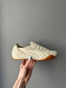 Zapatillas deportivas vintage Puma Mostro Perf blancas con correa de cuero perforado para mujer talla 8 - Imagen 1 de 11