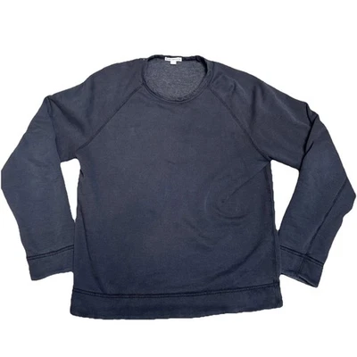 Sudadera James Perse Para Hombre Negra Talla 1 Algodón Crew Suéter Foto 1 de 4