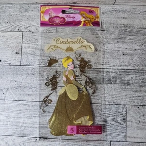 Adesivo Disney Racconti Incantati Cenerentola Oro Scintillante Dimensionale Scrapbook - Foto 1 di 4