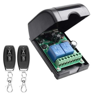 433MHz Funk Relais 12V 24V - Empfänger Modul Mit Fernbedienung - Bild 1 von 4