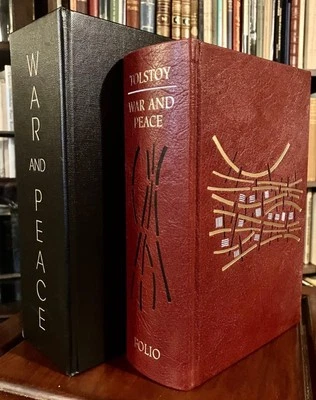 WAR & PEACE Limited FOLIO SOCIETY EDITION Leather Bound + Box By LEO TOLSTOY Foto 1 de 4