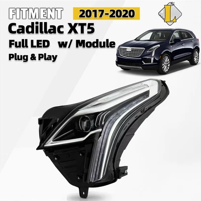 [FULL LED/DRL/Signal] 2017-2020 Cadillac XT5 Projector Headlight Driver LH Foto 1 de 4