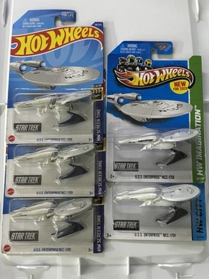 Hot Wheels LOT Of 5 Star Trek U.S.S. Enterprise NCC-1701 - Image 1 of 4