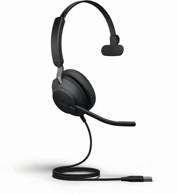 Jabra Evolve2 40 SE USB-A Monaural MS Black Mono USB-A Microsoft Teams - Image 1 of 4