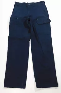 Duluth Trading Company Flex Fire Hose Canvas Cargo Work Pants Blue Men's 33x34 - Picture 1 of 14