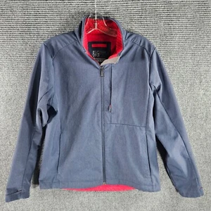 Chick Fil A Jacket Coat Medium Blue Navy Work Team Style Zip Soft Shell Lined - Picture 1 of 6