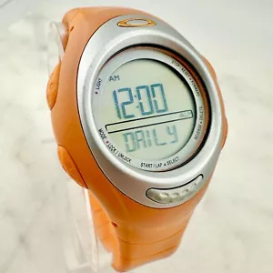 Oakley Digital Quartz Watch O Matter Women’s Orange Silver, Working, New Battery - Picture 1 of 18