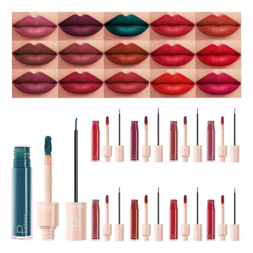 Lipstick And Lip Liner Set Liquid Lip Gloss And Smooth Lip Liner Makeup