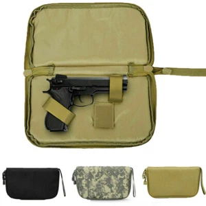 New Tactical Army Padded Pistol Handgun Storage Carry Hunting Case Pouch Gun Bag - Picture 1 of 14