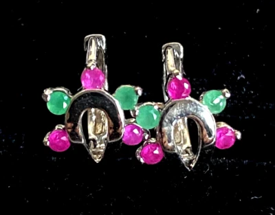 READ! 9K SMALL HUGGIE SIZED ROUND HOOP WHITE GOLD HINGED EARRINGS 1.86 GRAMS B11 - Image 1 of 4