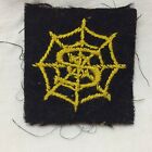 Vintage Military Patch Spider Web Shield Security Yellow Thread Felt RVN 