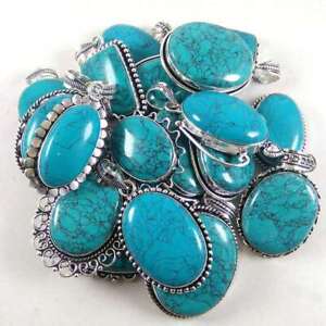 5 PC Turquoise Wholesale Lot 925 Sterling Silver Plated Jewelry PGTC-020