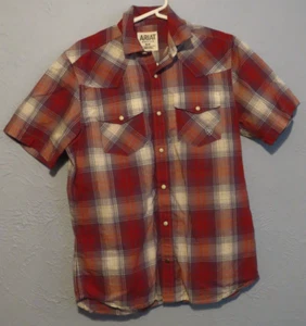 Ariat Arroyo Retro-Passform Druckknopf kurzärmeliges S/P-Shirt rot kariert - Bild 1 von 5