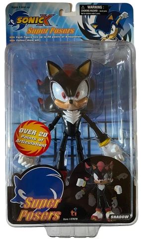 Sonic the Hedgehog X Super Posers Shadow 7" Action Figure NEW Toy Island 2006 Cover
