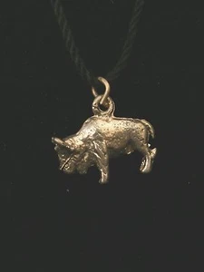 Vintage Sterling Silver Dainty Handmade Bull Pendent/ Charm. Make Offer! #2475 - Picture 1 of 5