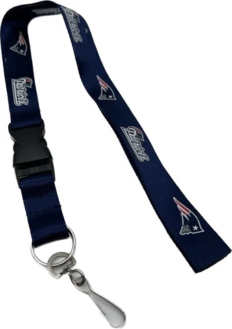 NFL New England Patriots Lanyard With Release Clip  Keychain Cover