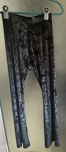 Old Navy Girls Dark Gray Velvet Leggings Sz 14-16 - Picture 1 of 3