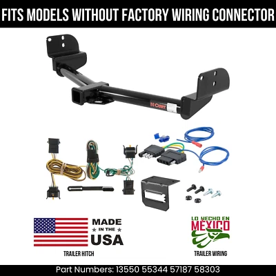 Enganche de remolque Lincoln Aviator 03-04 con cableado de 5 pines sin cableado OE Conn Curt Foto 1 de 4
