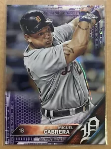 2016 Topps Chrome Miguel Cabrera Refractor #109 Tigers purple /275 - Picture 1 of 7