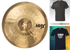 Sabian HHX 17" Evolution Effeks Crash Brilliant Finish Cymbal TShirt & VF Sticks - Picture 1 of 3