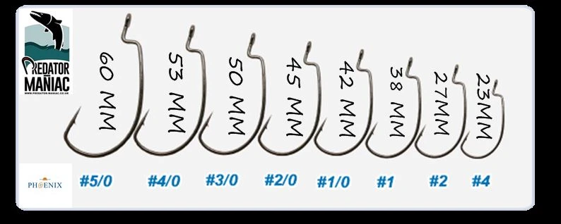 PHOENIX g-hook #4 - #6/0 Offset,texas,carolina,weedless,drop shot,vmc,duo,mustad - Image 1 of 1