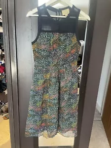 Band of Outsiders Ladies Sz 1 Dress XS 100% Silk Blue Multicolour Pockets - Picture 1 of 6