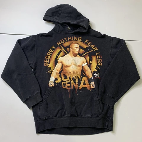Adult John Cena Hoodie Sweatshirt Vintage Y2K Small Black Ww Wwe Wwf Wrestling Cover