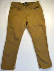 Duer Pants Mens 32x26 N2X Relaxed Tapered Stretch Short Leg Tan Brown Chino - Picture 1 of 11
