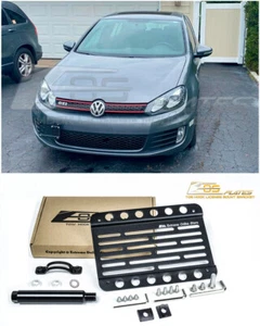 EOS For 10-14 Volkswagen GTI MK6 Front Tow Hook License Plate Mount Bracket - Picture 1 of 12