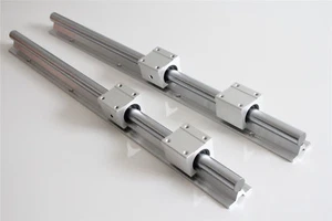 2x SBR20 L300-1500mm Linear Rail Shaft Rod + 4x SBR20UU Block Bearing US Stock - Picture 1 of 8