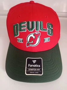 FANATICS NHL New Jersey Devils STRETCH FIT Hat M/L - Picture 1 of 4