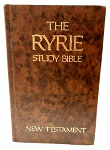 Vintage The Ryrie Study Bible New Testament NASV 1976 Brown Hardcover Bible - Foto 1 di 9
