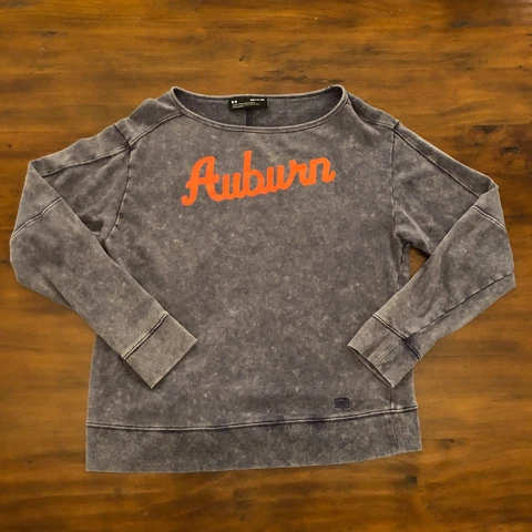 Auburn Tigers Sweatshirt Womens Small Under Armour Faded Blue Orange Cover