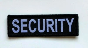 SECURITY (3 x 9 cm) EMBROIDERED SEW ON PATCH - BADGE LOGO UK Seller - Foto 1 di 1