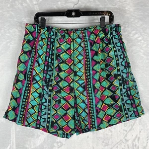 Vintage 90s HOBIE Surf Sail Skate Swim Trunks XL AOP Retro Geometric - Picture 1 of 5