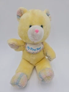 Baby Soft Touch Yellow Teddy Bear My First Bear Amtoy American Greetings 13" - Picture 1 of 14