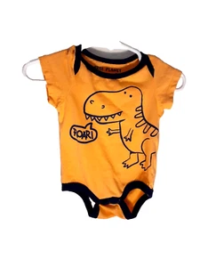 Free Planet Baby Infant Baby Unisex "Roar" 1pc Bodysuit Size 3M Orange/Navy Dino - Picture 1 of 6